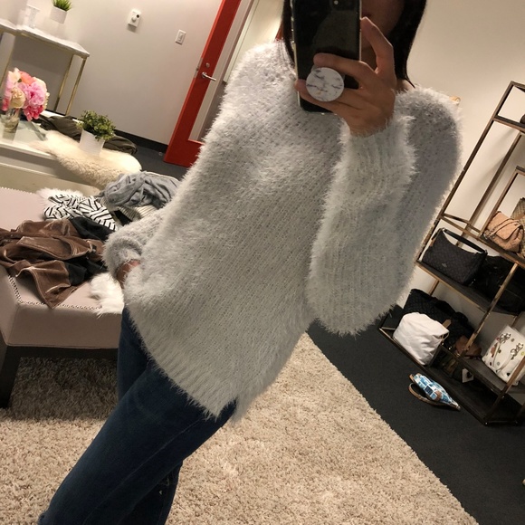 Divided Sweaters - H&M Grey Fuzzy Sweater